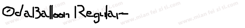 OdaBalloon Regular字体转换